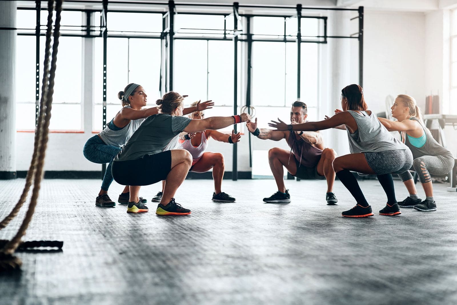 Group training session on the main floor